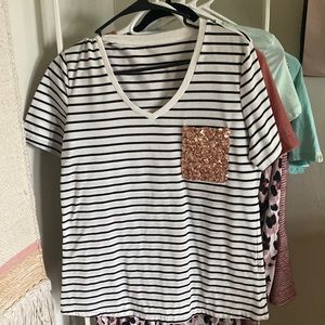 Shein Shirt W/ glitter pocket